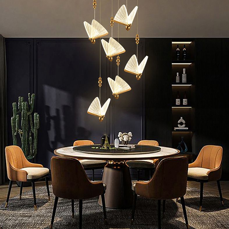 Butfly acrylique pendentif éclairage