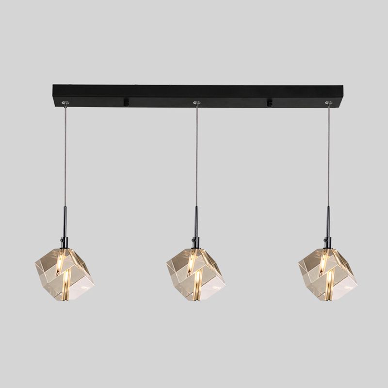 Unique Shape Hanging Lighting Modern Style Crystal Pendant Lamp for Bedroom