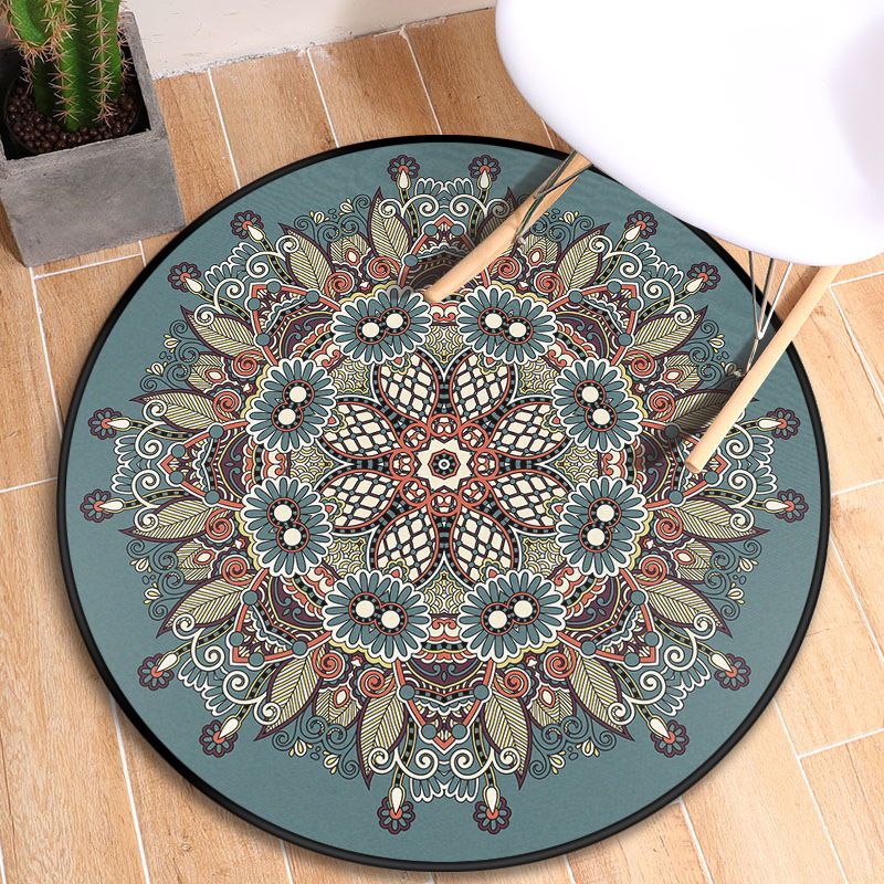 Tapis d'intérieur Mandala Tribal, multicolore, marocain, synthétique, antidérapant, résistant aux taches, adapté aux animaux de compagnie, pour chambre