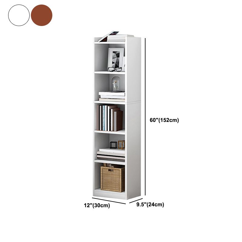 Closed Wood Bookcase Modern Minimalist Home Living Room Corner Bookshelf