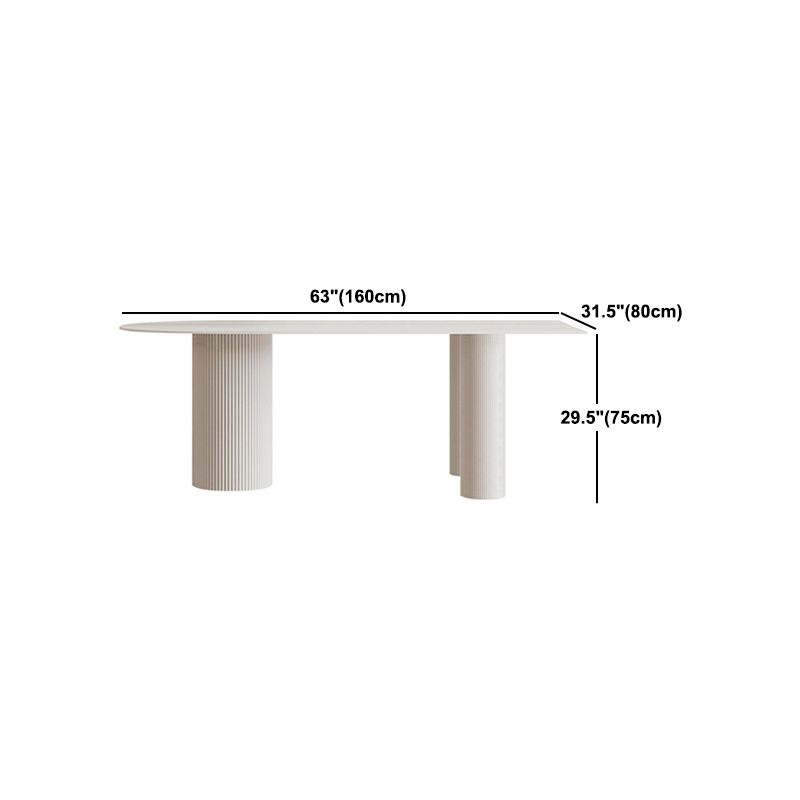 Minimalist White Dining Table Set 1/4/5/7 Pieces Home Table and Chairs