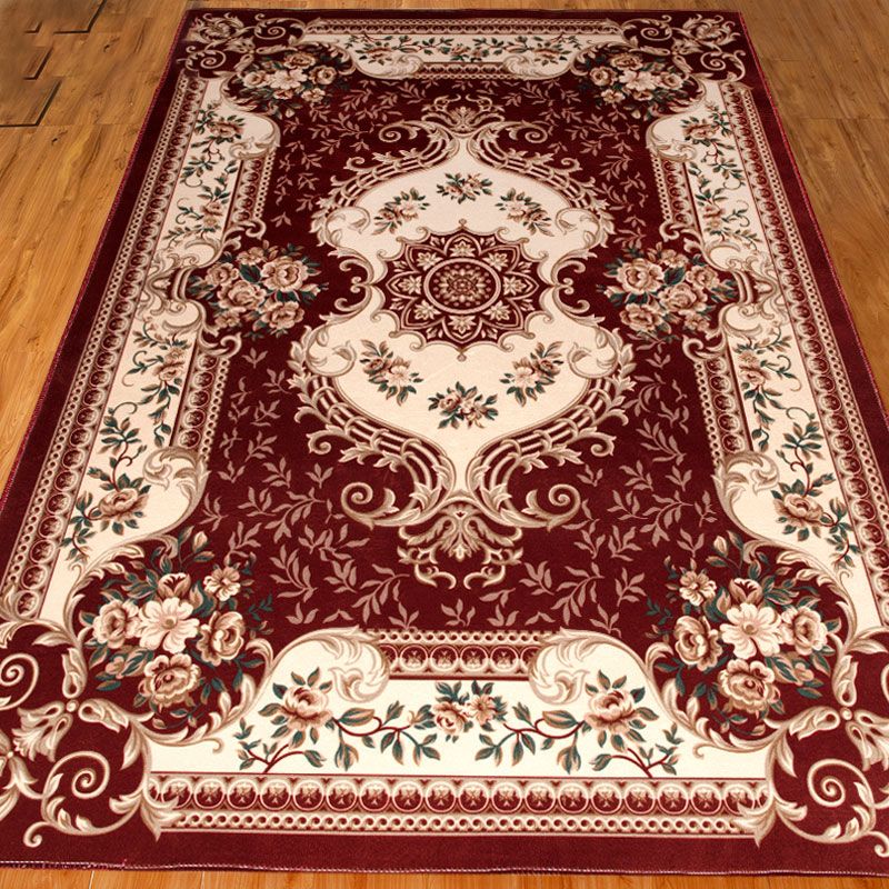 Fancy European Carpet Medallion Patroon Polyester Area Rug vlekbestendig Tapijt voor thuisdecoratie