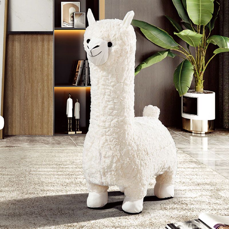 Plush Standard Stool Modern Simple Children's Alpaca Animal Stool
