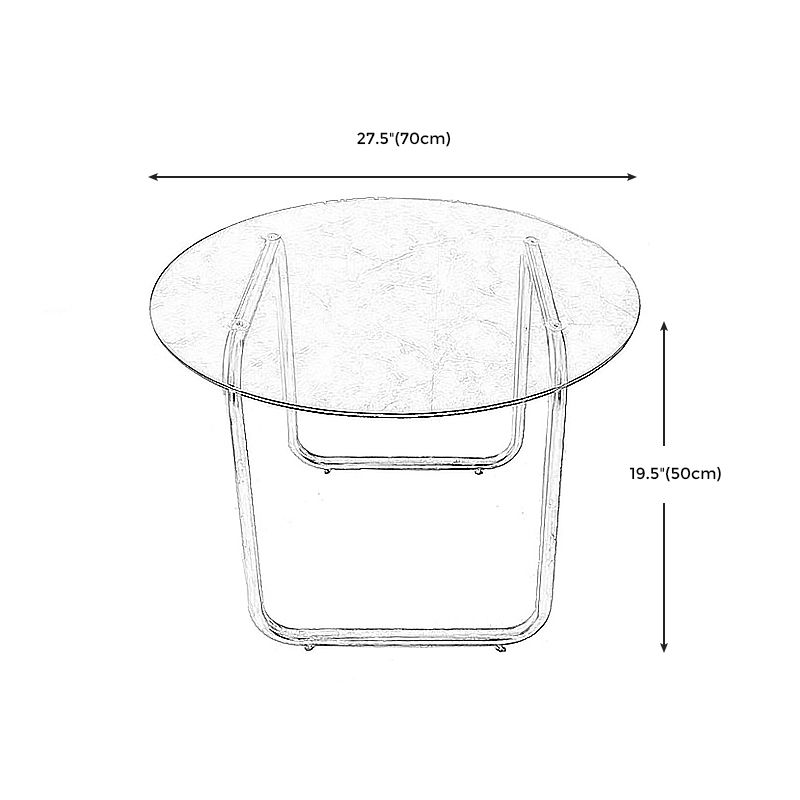 Tempered Glass Top Coffee Table Chrome Finish Sled Base Cocktail Table