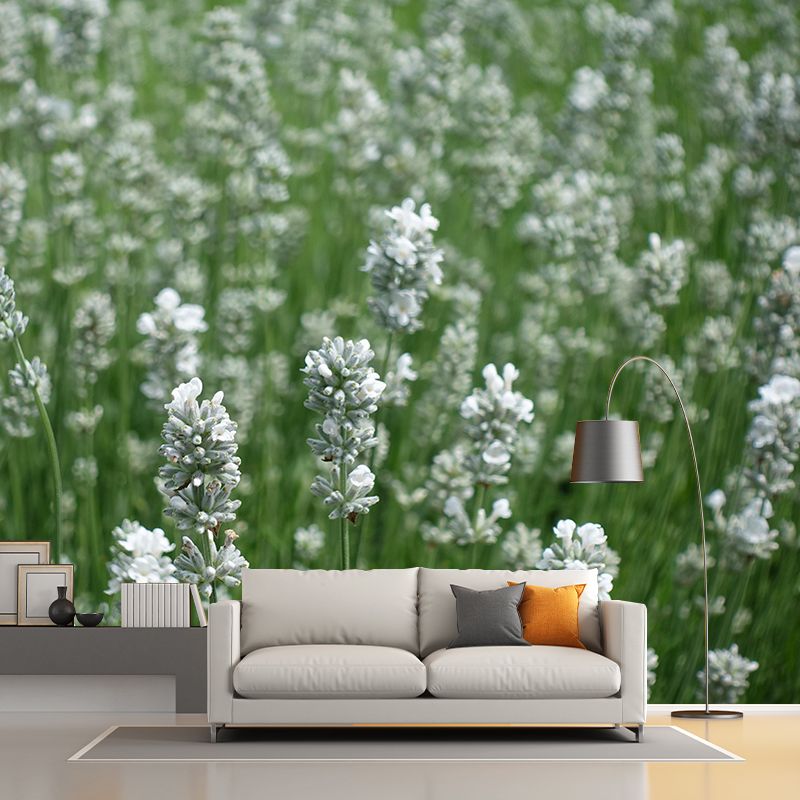 Lavender Mural Wall Covering for Living Room Decorative Mildew Resistant Wallpaper