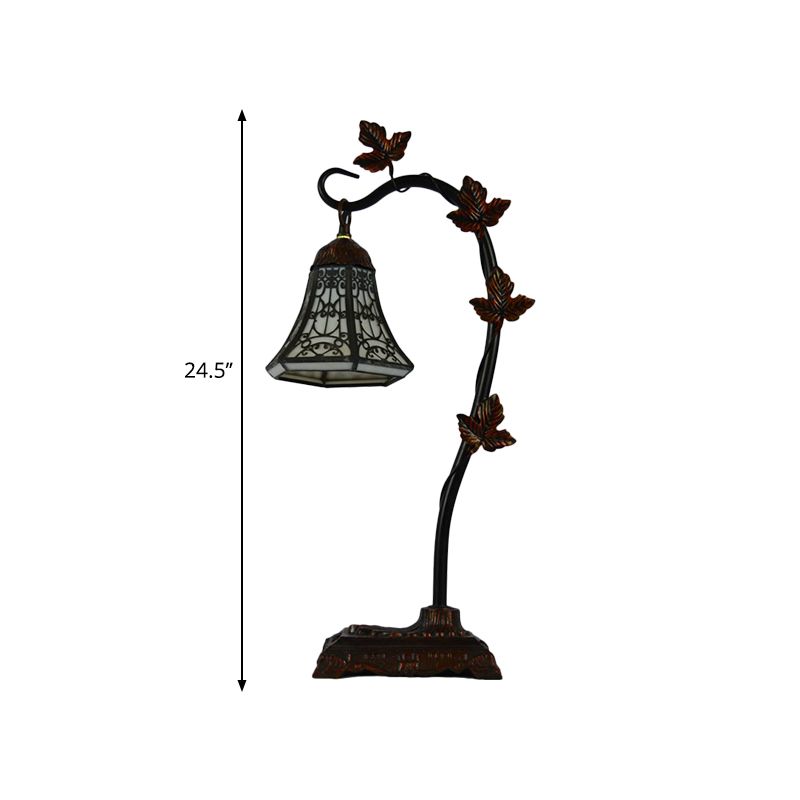 Rose / blanc / libellule table de chevegade méditerranéenne en vitrail simple tête de table marron avec bras de pont