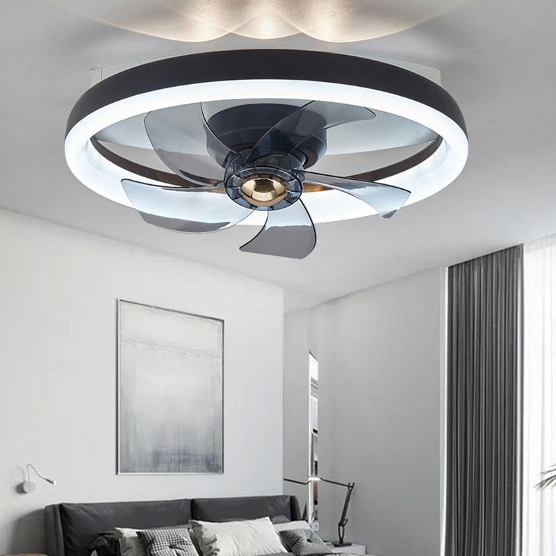 1 Light Ceiling Fan Lighting Modern Style Metal Ceiling Fan Light for Bedroom
