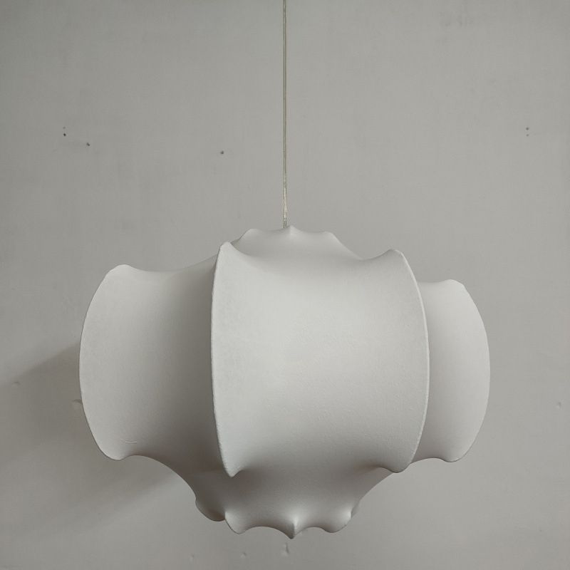 Silkworm irrégulier Creative Hanging Light 1-Light Contemporary Simplicity Style Dining Room Pendant Lampe en blanc
