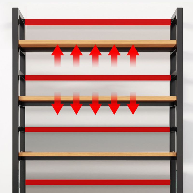 Modern Black Open Back Shelf Bookcase Shelves Included for Home Office