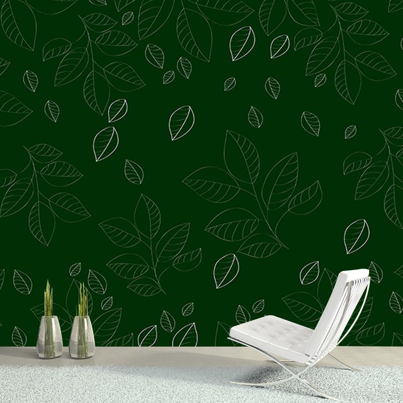 Dining Room Wall Mural Tropical Plants Decorative Eco-friendly Wall Covering