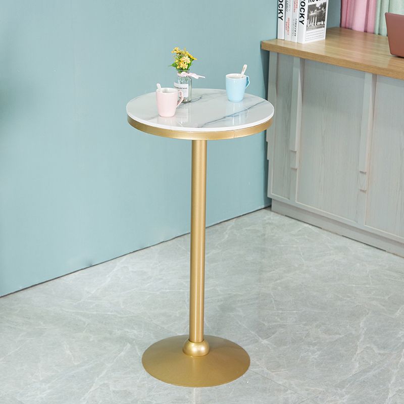 Fixed Table Counter Set 1/3/4 Pieces Glam Style Sintered Stone Bar Table Set for Home Use