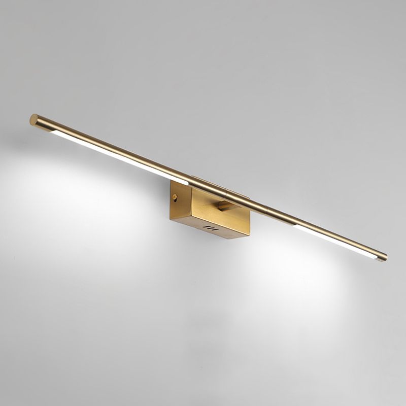 Shade linéaire 1-Light Murce Murce Modern Simple Mirror Murror Murn Lighting in Gold