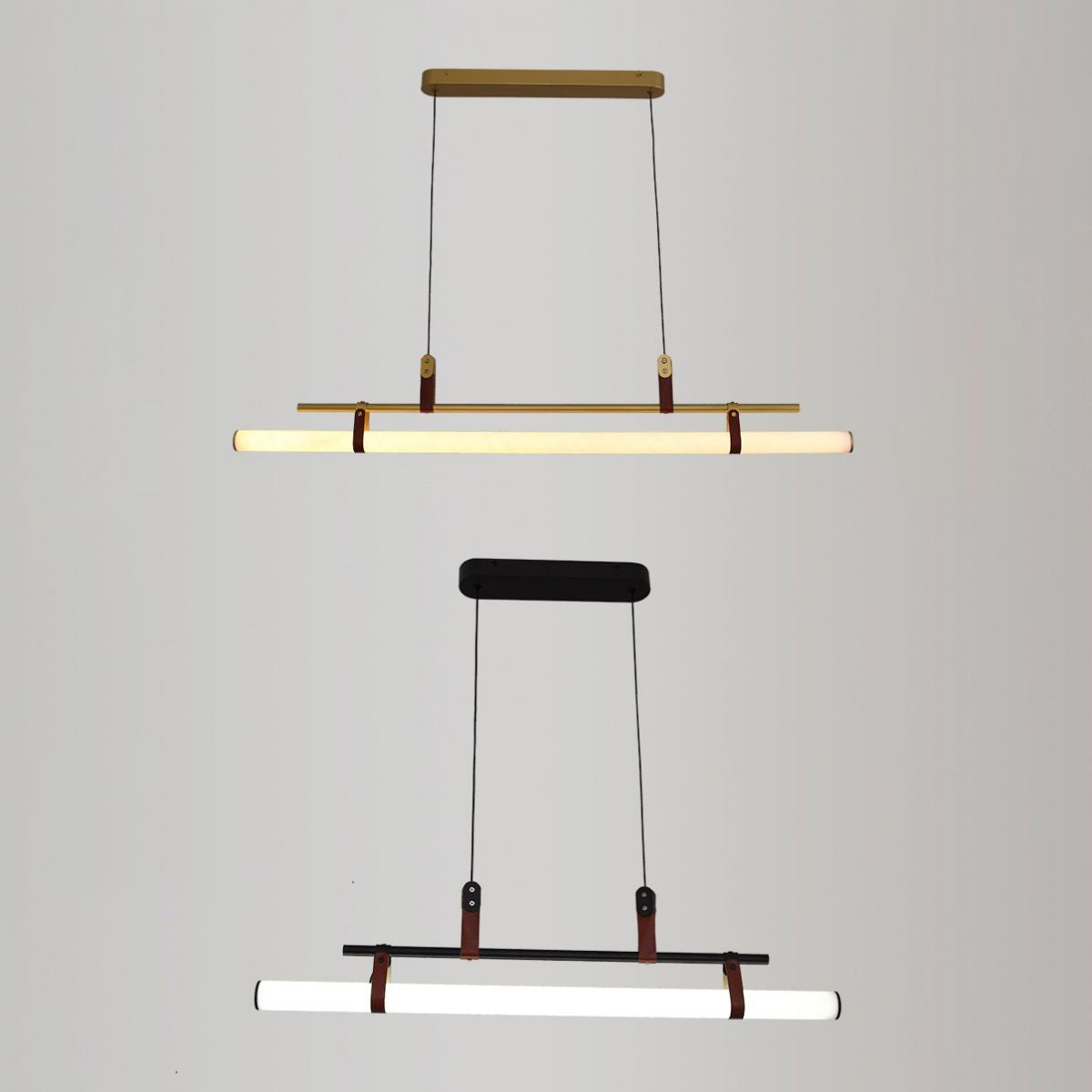 1 Light Strip Shade Hanging Light Modern Style Acrylic Island Light for Living Room