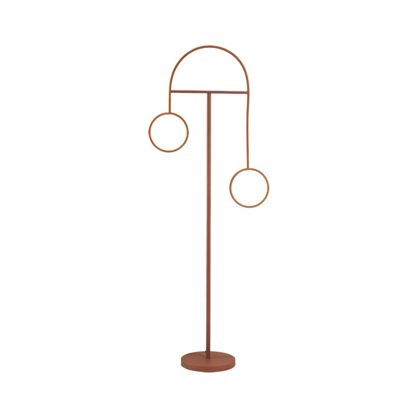 Lámpara de pie geométrica acrílica de café LED contemporáneo Lucina de piso de lectura en luz cálida/blanca