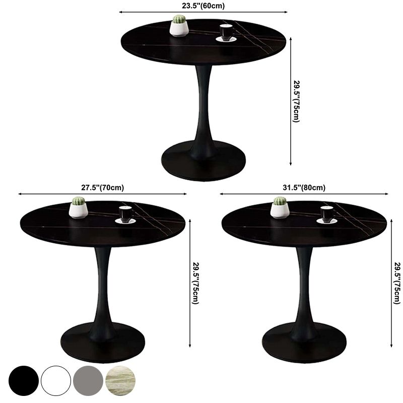 Mesa redonda Mesa de comedor contemporánea mesa de cocina con base de tulipán