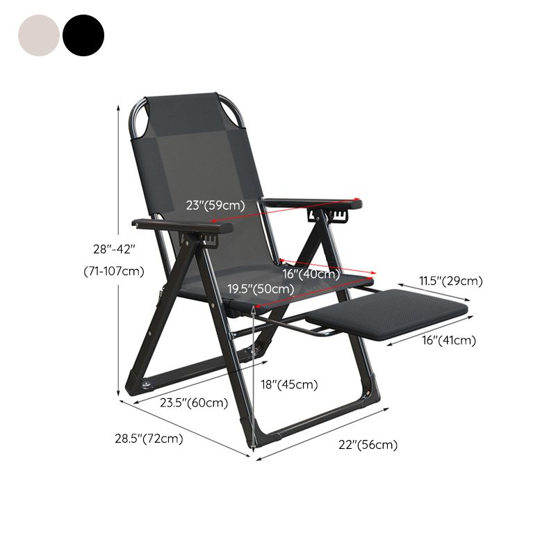 Metal Standard Recliner Solid Color Living Room Foldable Seat