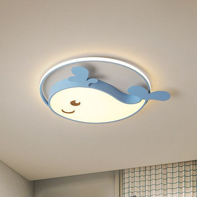 Metallic Dolphin Led Flush Massimale Light Simplicity LED Flush Mount Lighting Fixture per Ragazzi Bedroom