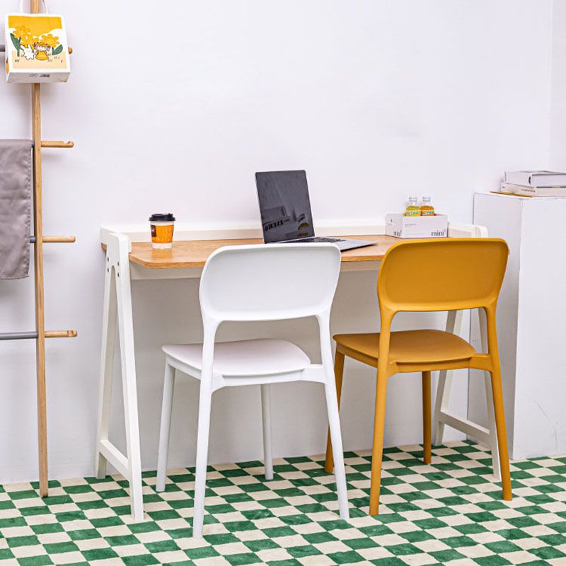 Sillas de comedor de estilo moderno, cocina de plástico, silla lateral sin brazos