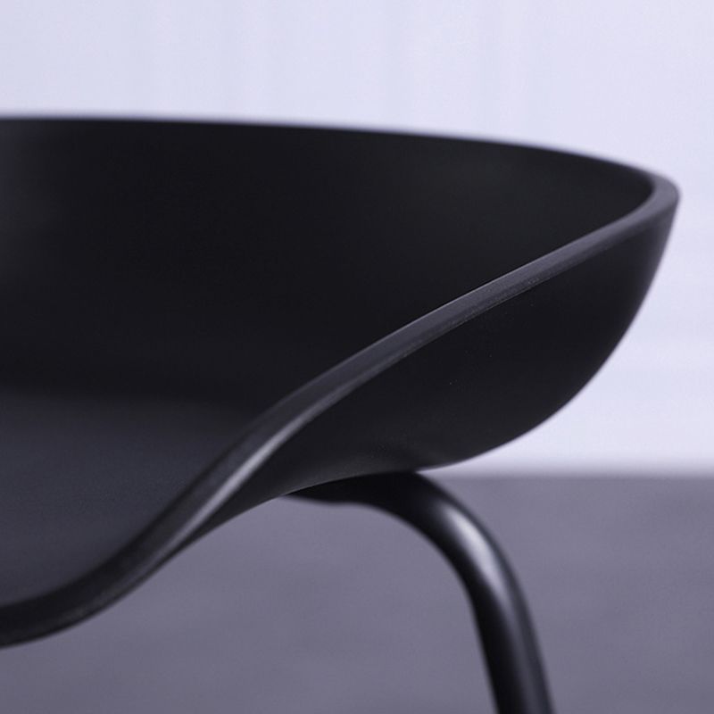 Contemporary Metal Counter Height Stools Low Back Bar Stool with Footrest