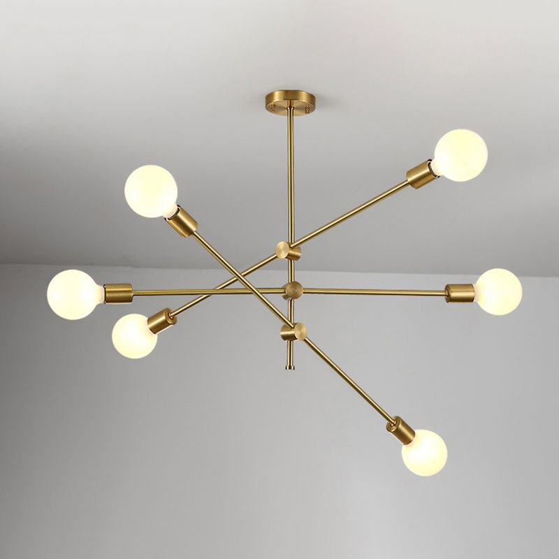 Moderne stijl metalen kroonluchter verlichtingsarmatuur multi -lights sputnik hangende plafondlampen