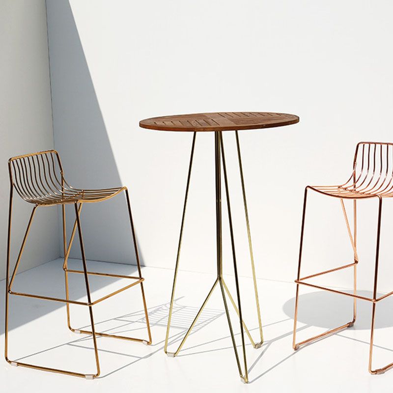 Tabourets de comptoir en acier de style moderne avec repose-pied et tabouret de bar à thé de lait de lait 30 pouces