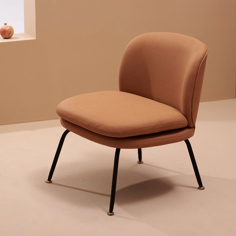 25.59" Wide Armless Chair Faux Leather Chair for Living Room, Stain Resistant