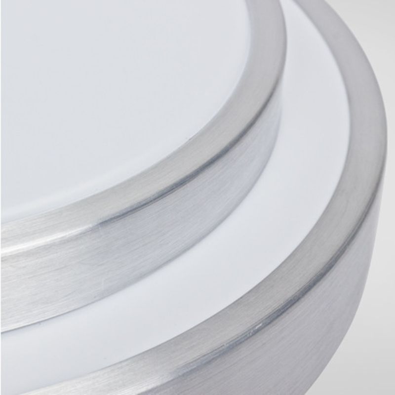 Plafonniers à montage en surface à LED circulaires de style moderne Plafonnier encastré en aluminium en argent