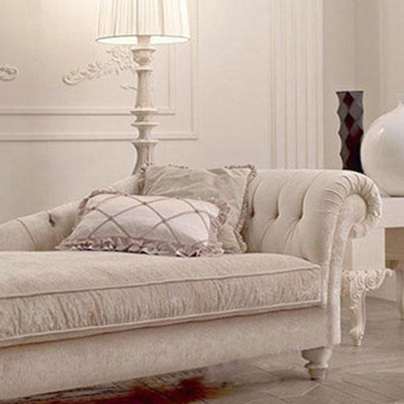 Scandinavian Upholstered Chaise Lounge Couch Fabric Chaise Lounge Chair