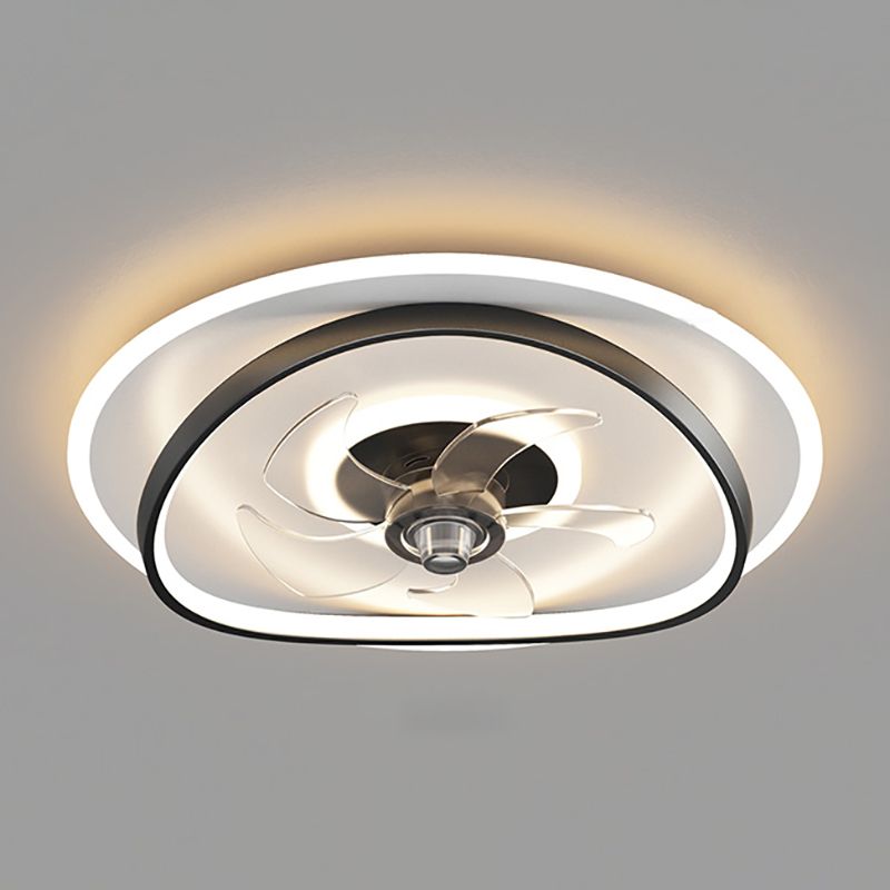 Modern LED Ceiling Fan Light 3 Lights Ceiling Mount Lamp with Silica Gel Shade