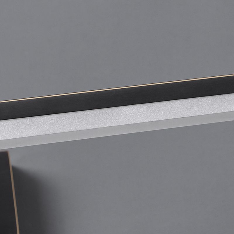 Modern Minimalist Style Linear Wall Mounted Vanity Lights Copper Flush Mount Wall Sconce for Bathroom