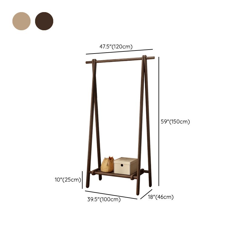 Contemporary Coat Hanger Solid Ash Wood Shelve Design Coat Rack for Living Room