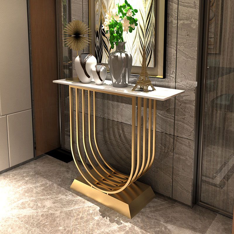 11.81" W Contemporary Console Accent Table Antique Finish Sofa Console Table