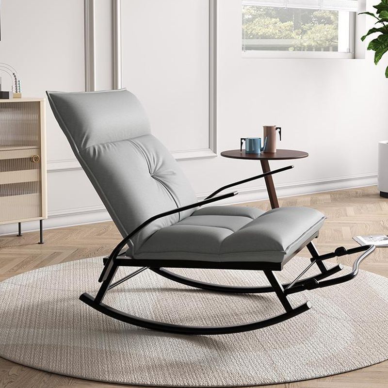 Modern Rocking Chair Upholstered Button-Tufted Reclining Rocking Accent Chair