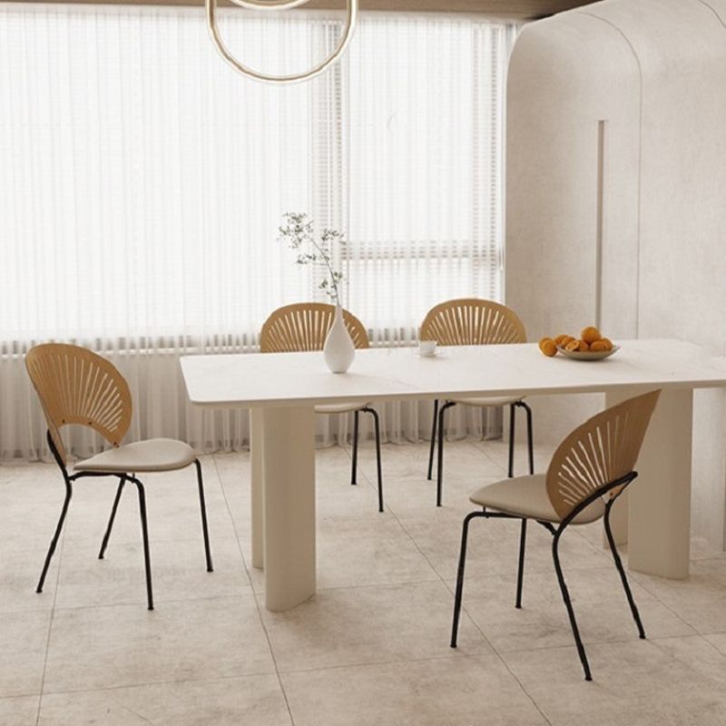 Modern Stone Dining Table with 4 Legs Dining Table for Dining Room