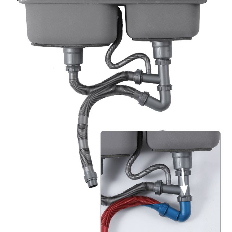 Dirt Resistant Kitchen Double Sink Stainless Steel Drop-In Kitchen Sink