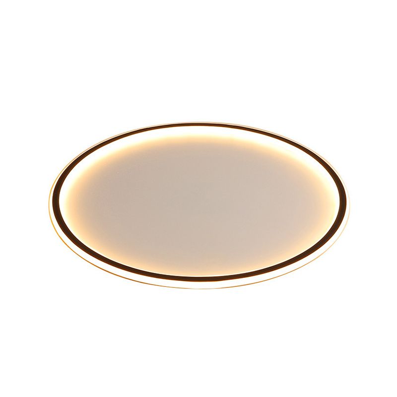 Iluminación de montaje empotrado de disco ultrafino, lámpara de techo LED empotrada de acrílico Simple para sala de estar de 16 "/19,5"/23,5 "de ancho en negro