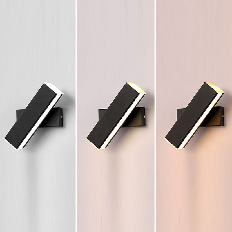 Modern Minimalist Style Rectangle Shade Multe Montate Metal 1 Light Sconce Light Set per camera da letto