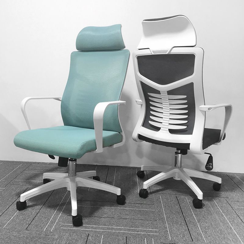High Back Task Chair Modern Nylon Slide Arms Included Office Chair
