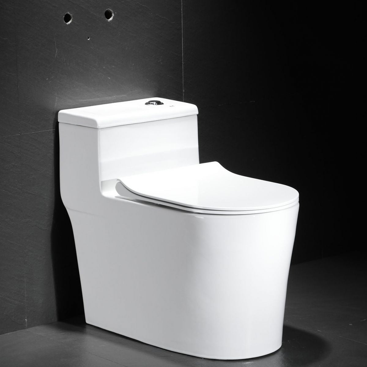 Contemporary One Piece Toilet Floor Mounted Toilet Bowl for Washroom