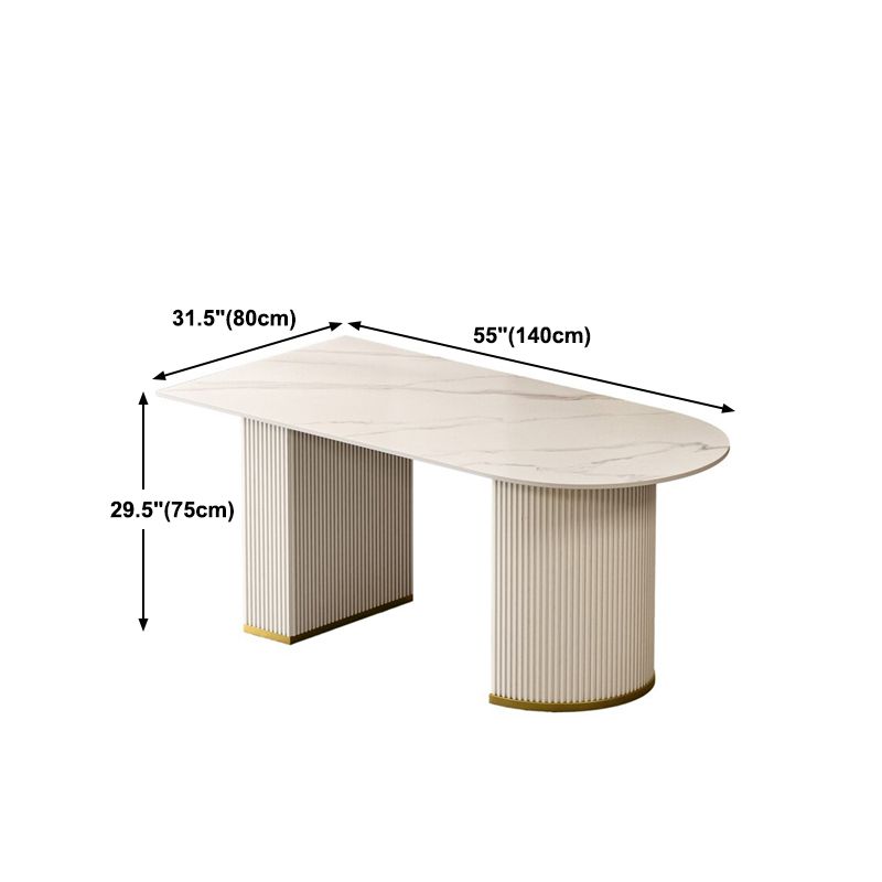 Glam 1/2/4/5/7 Pieces Table and Chair Set White Dining Table with Chairs