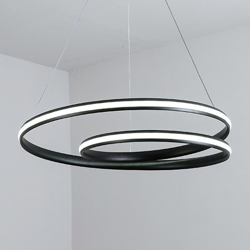 Simplicidad Spiral Posting Lighture Comedor acrílico Candelera LED lineal