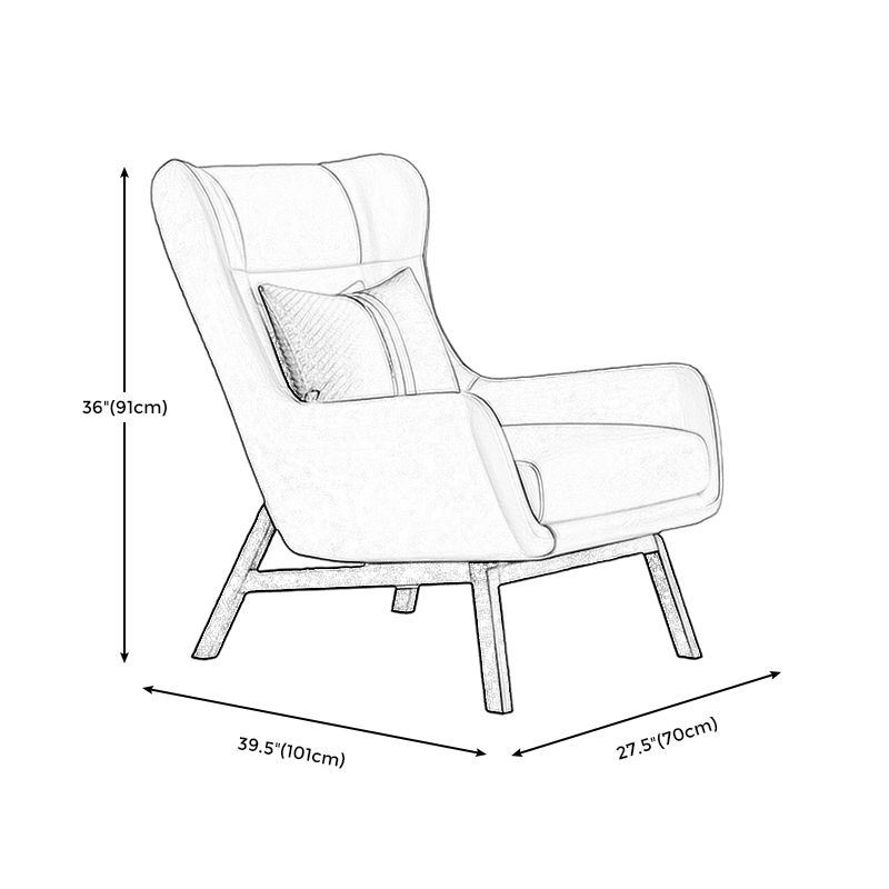 27.56"L x 39.76"W x 35.83"H Modern High Back Wingback Chair for Living Room