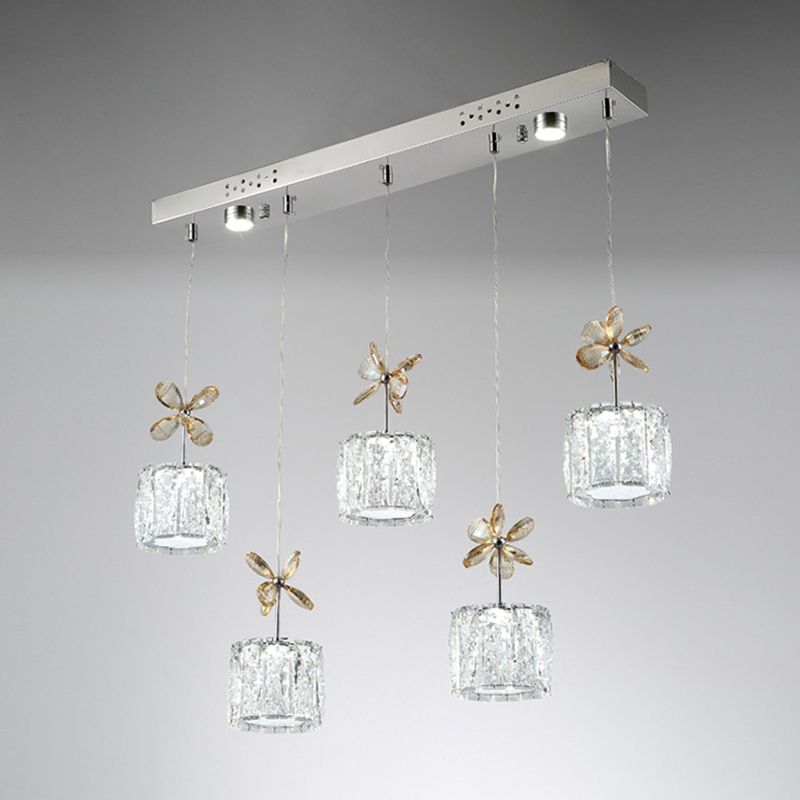 Contemporary Pendant Lights Cylinder Island Lighting Ideas Crystal for Kitchen Island