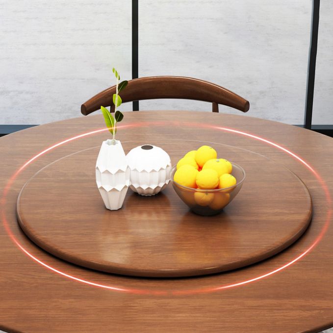 Rubberwood Solid Wood Table Round Dining Table for Kitchen Table
