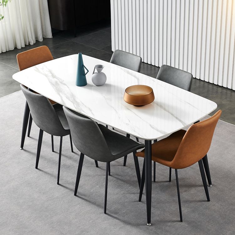 Industrial Style Metal Chairs Set Solid Back Side Kitchen Dining Room Chair