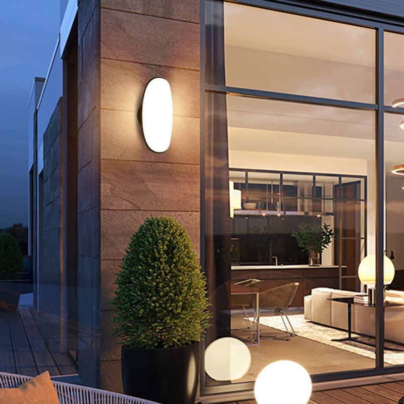 Simple Wall Sconce Curl Outdoor Wall Light Fixture with Acrylic Shade