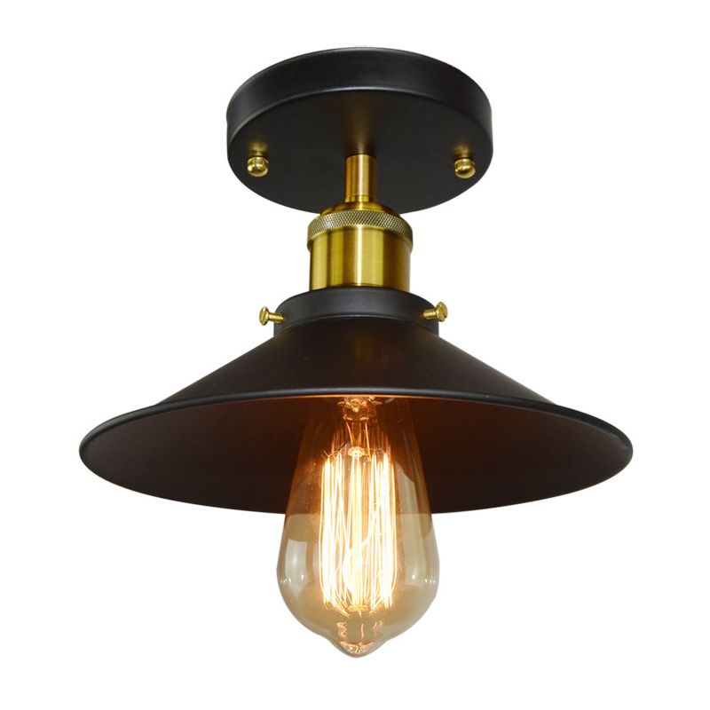 Classical Decorative Flush Mount Ceiling Light American Country Retro Nostalgic Personality Creative Single-head Little Black Dress Lighting