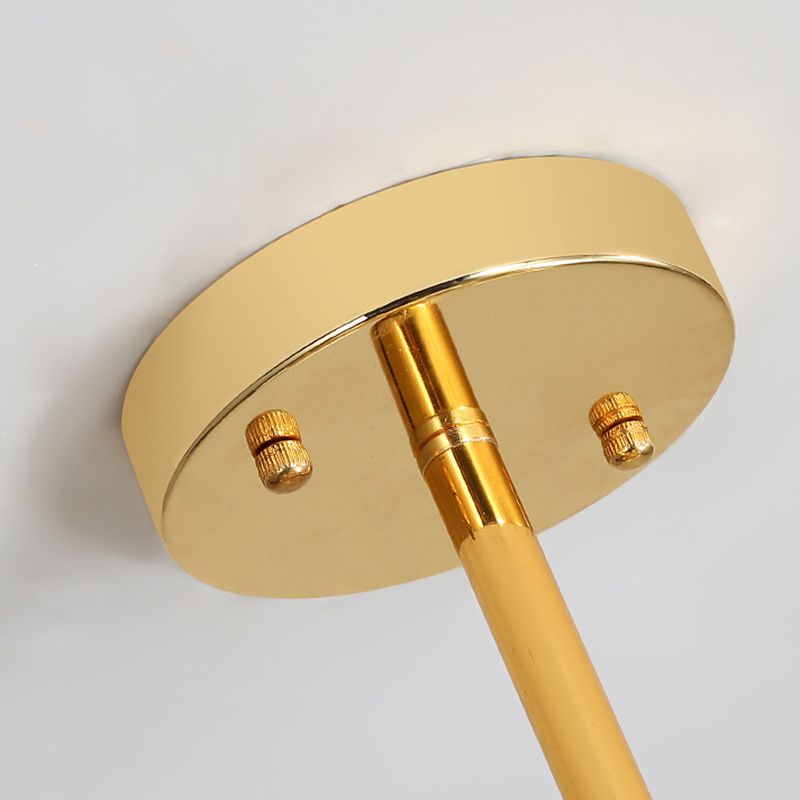 Golden Post-modern Style Metal Chandelier Dandelion Burst-shaped Multi-Lights Ceiling Pendant for Living Room