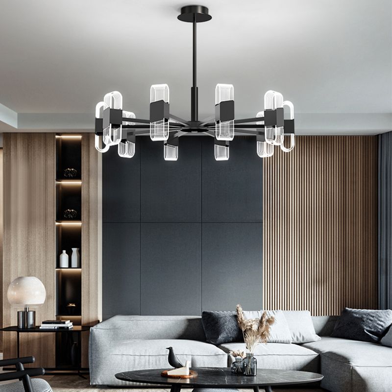 Living Room Modern Hanging Ceiling Lights Acrylic Sputnik Hanging Pendant Lamp