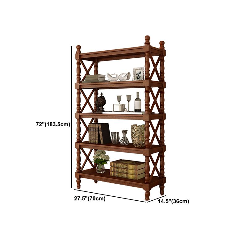 Scandinavian Study Room Bookshelf Solid Wood Etagere Bookcase